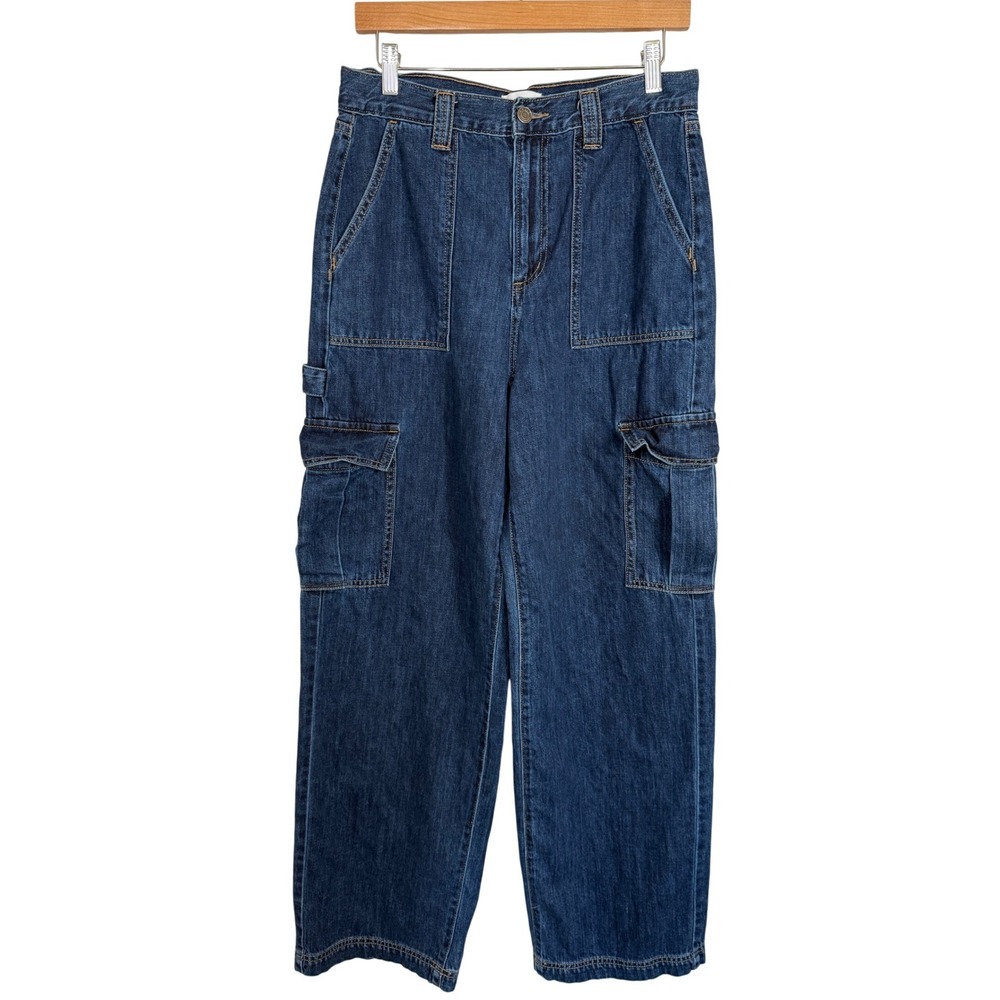 Cello Juniors Size‎ 11 Wide Leg Denim High Rise Cargo Carpenter Jeans Pants